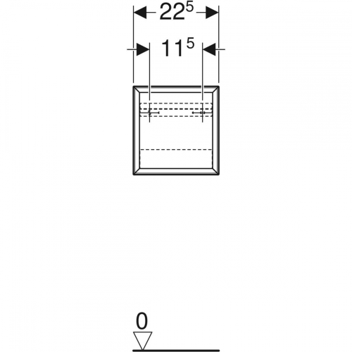 Geberit iCon négyzetes falidoboz, 22.5x23.3x13.2cm, Fehér/Magasfényű bevonat 502.321.01.1