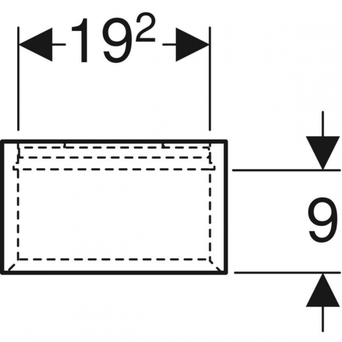 Geberit iCon négyzetes falidoboz, 22.5x23.3x13.2cm, Fehér/Matt bevonat 502.321.01.3