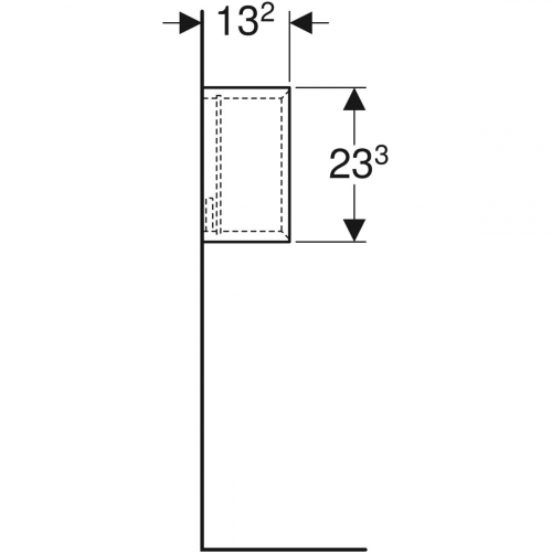 Geberit iCon négyzetes falidoboz, 22.5x23.3x13.2cm, Tölgy/Melaminos faszerkezet 502.321.JH.1