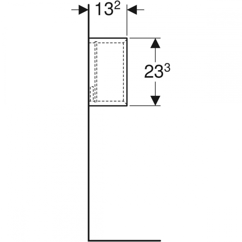 Geberit iCon szögletes falidoboz, 45x23.3x13.2cm, Tölgy / Melaminos faszerkezet 502.322.JH.1
