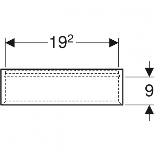 Geberit iCon négyzetes polc, 45x46.7x13.2cm, Fehér / Matt bevonat 502.323.01.3