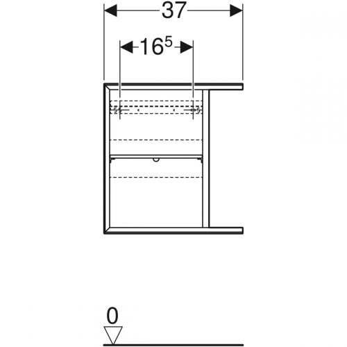 Geberit iCon oldalelem, 37x40x27.3cm, Fehér/Matt bevonat 502.325.01.3