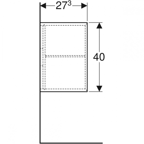 Geberit iCon oldalelem, 37x40x27.3cm, Tölgy/Melaminos faszerkezet 502.325.JH.1