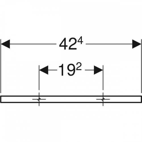 Geberit törölközőtartó fürdőszobabútorokhoz, 42.4x1.9x4.9cm, homokszürke/matt pórszórt 502.328.JL.1