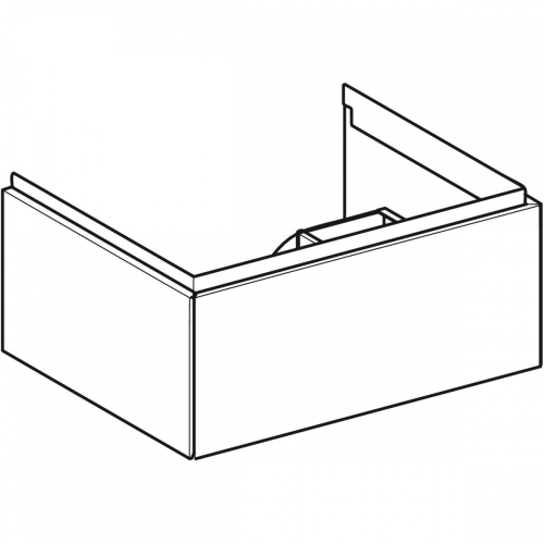 Geberit ONE alsó szekrény mosdóhoz, egy fiókkal, 60x26.6x47cm, fehér/magasfényű bevonat 505.071.00.1