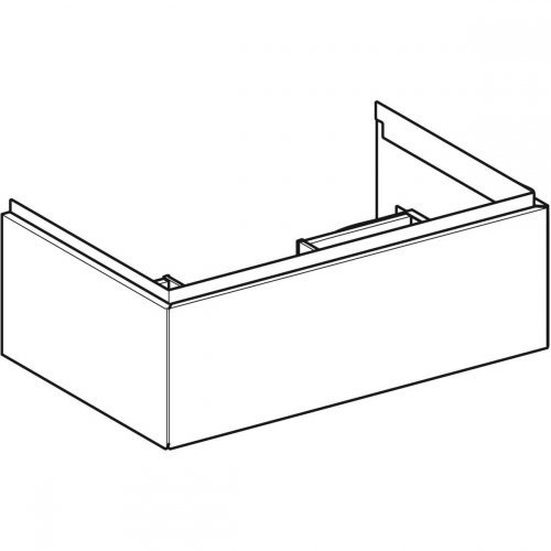 Geberit ONE alsó szekrény mosdóhoz, egy fiókkal, 75x26.6x47cm, homokszürke/magasfényű bevonat 505.072.00.4