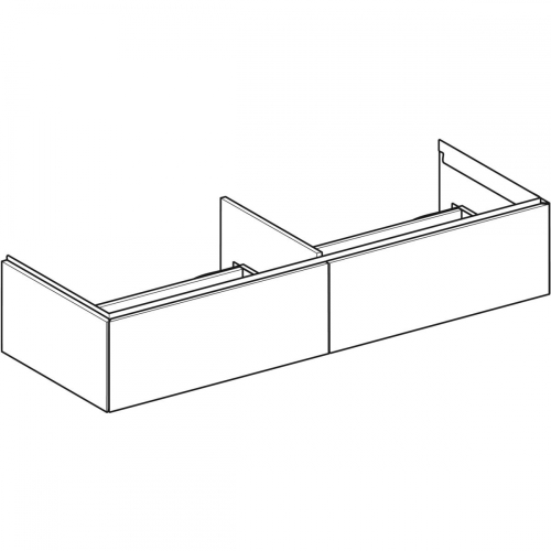 Geberit ONE alsó szekrény mosdóhoz, két fiókkal, 135x26.6x47cm, hikoridió/melaminos faszerkezet 505.076.00.6