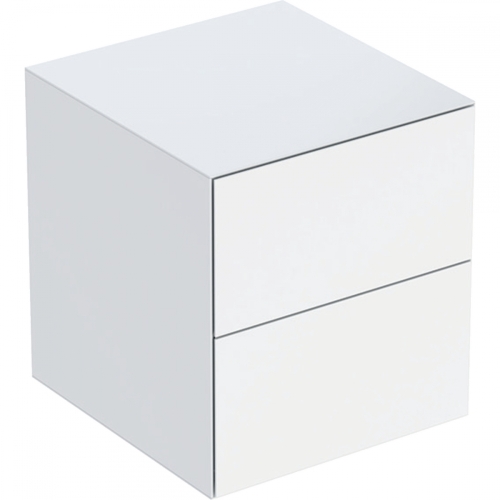 Geberit ONE oldalsó szekrény, két fiókkal, 45x49.2x 47cm, fehér/fényes bevonat 505.077.00.1