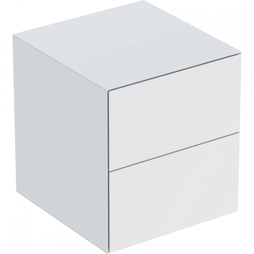 Geberit ONE oldalsó szekrény, két fiókkal, 45x49.2x 47cm, fehér/matt bevonat 505.077.00.2