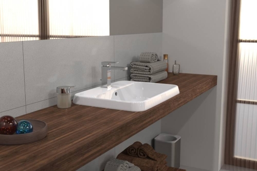 Villeroy & Boch Architectura 60x45 cm beépíthető mosdó túlfolyóval CeramicPlus felülettel 5A6760R1