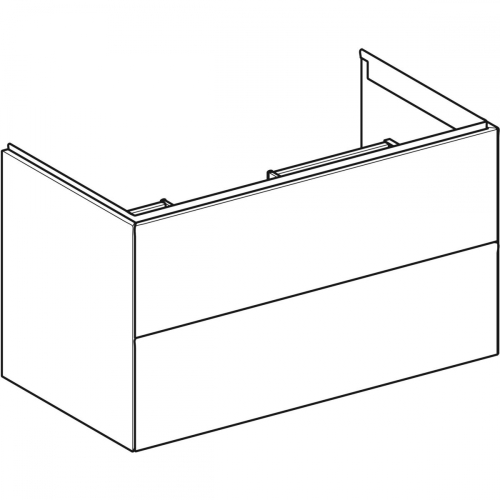 Geberit ONE alsó szekrény mosdóhoz, két fiókkal, 90x50.4x47cm, láva/matt bevonat 505.263.00.3