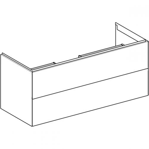 Geberit ONE alsó szekrény mosdóhoz, két fiókkal, 120x50.4x47cm, fehér/magasfényű bevonat 505.265.00.1