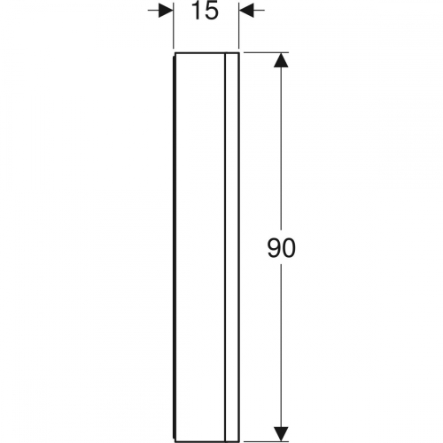 Geberit ONE tükrös szekrény ComfortLight világítással, 90x90cm, eloxált alumínium 505.813.00.1