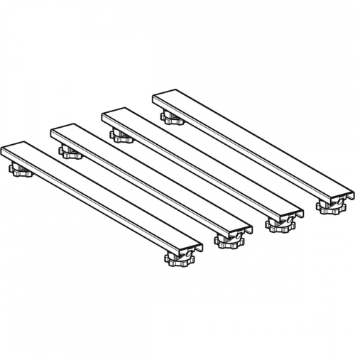 Geberit lábkészlet 140 cm-nél nagyobb gyantakő zuhanytálcákhoz, 6-12cm magas (4 db 70cm hosszú keresztelem és 8 db láb) 554.959.00.1