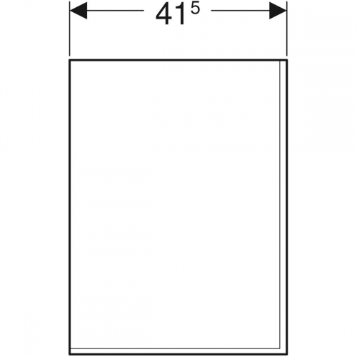 Geberit Selnova Square oldalsó burkolat aszimmetrikus fürdőkádhoz, 41.5x58x3cm, fényes fehér 554.894.01.1