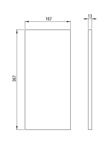 Deante CORREO polc 367X167mm, cemento CBL_S20B