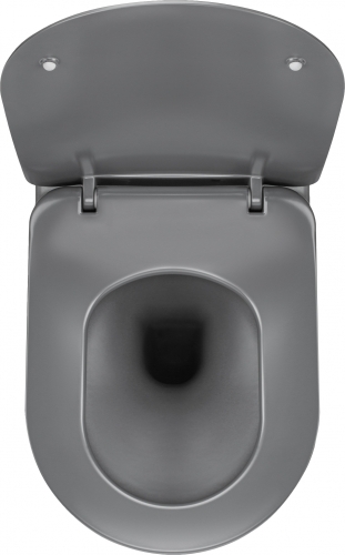 Deante Piona Zero perem nélküli fali wc ülőkével, titánium CDEDDZPW