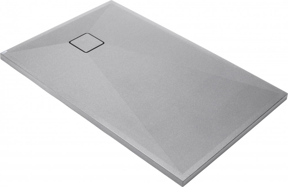 Deante Correo 140x80 cm téglalap alapú gránit zuhanytálca, szürke metál KQR_S48B