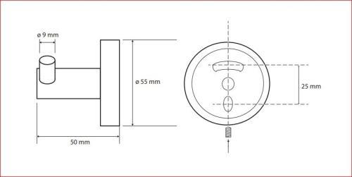 Sapho BEMETA BRILO fali duplafogas, 55x55x50mm, arany 161106032