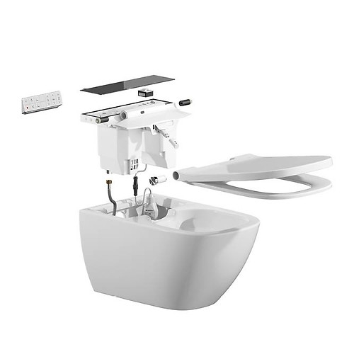 Cersanit (MEISSEN-KERAMIK) Genera Ultimate bidé funkciós szögletes okos wc ülőkével, fehér takarópanel S701-515