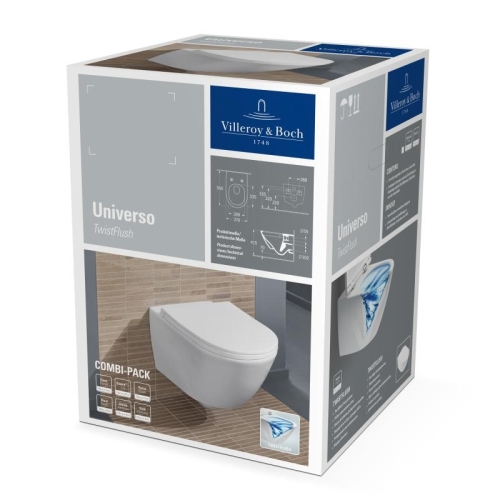 Villeroy & Boch Universo Twistflush kombipack wc ülőkével 4670T901