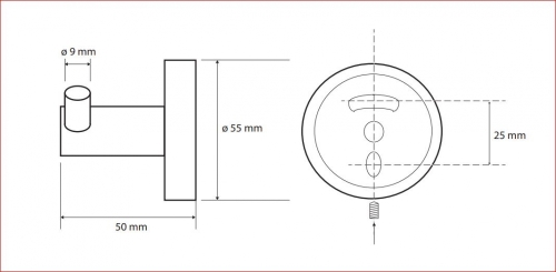 Sapho BEMETA HEMATIT fali duplafogas, 55x55x50mm (159106032)