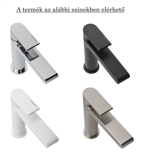 Bugnatese Inside Fal alatti mosdócsaptelep 10 cm kifolyóval, matt fekete 9243OP