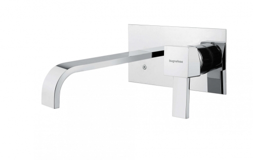 Bugnatese Inside Fal alatti mosdócsaptelep 17 cm törtkifolyóval, szálcsiszolt nikkel 9243QNS