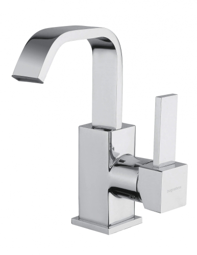 Bugnatese Inside Bidet csaptelep klikk-klakk leeresztővel tört kifolyóval, matt fekete 9223QOP