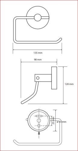 Sapho BEMETA NEO WC papírtartó, jobbos, 145x120x98mm, inox/matt 104112045R