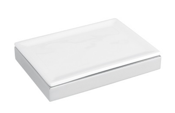 Bugnatese MINIMALISTA QUADRO álló szappantartó fehér kerámiával 22800CR