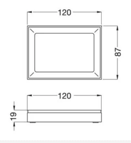 Bugnatese MINIMALISTA QUADRO álló szappantartó fehér kerámiával 22800CR