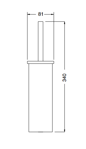 Bugnatese MINIMALISTA QUADRO álló wc kefe tartó fehér kerámiával 22826CR