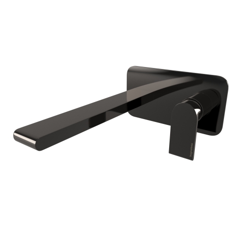 Bugnatese Simple fali mosdócsaptelep 21 cm kifolyóval, fényes fekete/króm 6647CNL