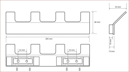 Sapho BEMETA NERO fogas, 205x46x33mm (135105210)