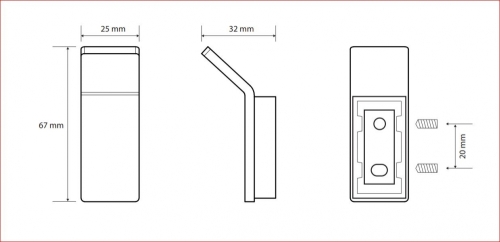 Sapho BEMETA NERO Fogas, 25x67x37mm (135106020)