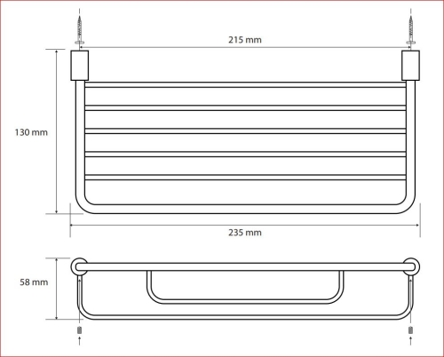 Sapho BEMETA CYTRO Szappantartó, 235x58x130 mm, polírozott 146208122