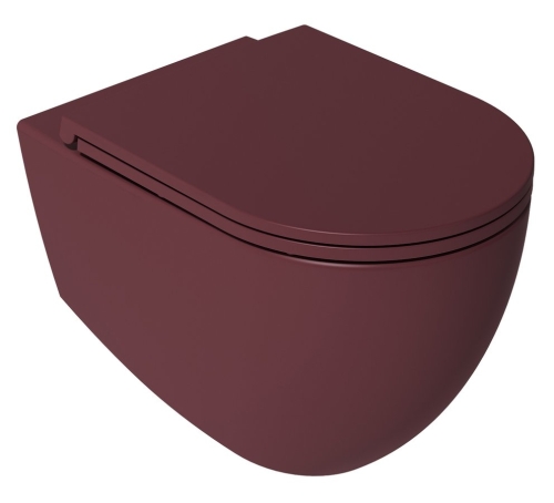 Sapho ISVEA INFINITY SLIM WC-ülőke, soft close, gesztenyevörös 40KF0543I-S