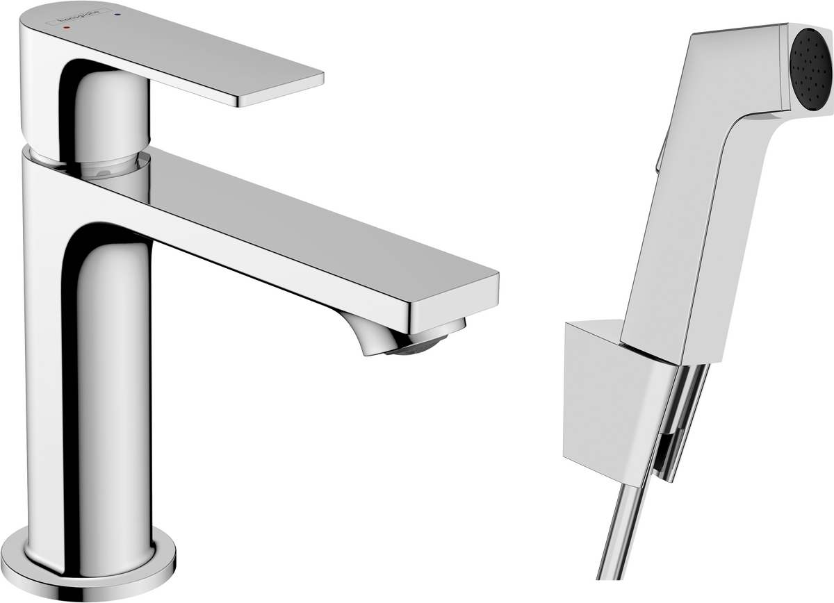 Hansgrohe Rebris E Egykaros mosdócsaptelep 110 bidette zuhannyal és zuhanycsővel, lefolyógarnitúra nélkül 72216000
