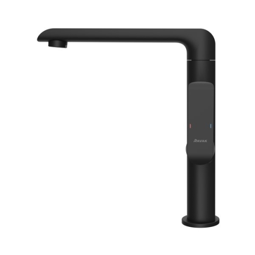 Ravak FL 016.20 Flat black konyhai álló mosogató csaptelep, matt fekete X070174