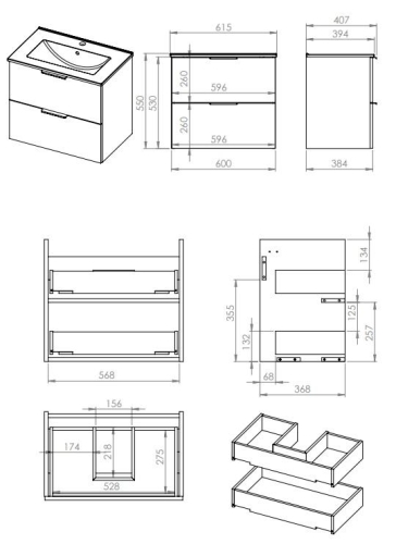 AREZZO design ETNA szett 60 matt antracit AR-168486