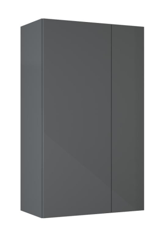 AREZZO design univerzális felsőszekrény 59,6x100x31,6 cm-es, 2 ajtós magasfényű antracit AR-168341