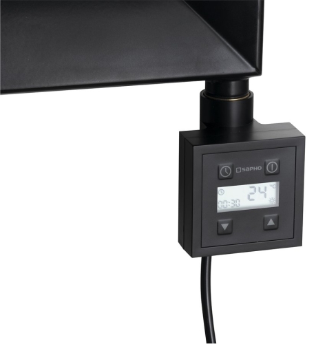 Sapho KTX Elektromos termosztátos fűtőpatron, 800W, matt fekete KTX-B-800