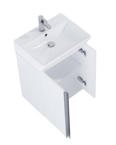 AREZZO design PROVO 50 2 ajtós bútor+mosdó szett, magasfényű fehér AR-168348