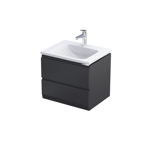 Roltechnik BRYLANT UNI 50 fürdőszoba szekrény, matt fekete OR36-SD2S-50-8-V3