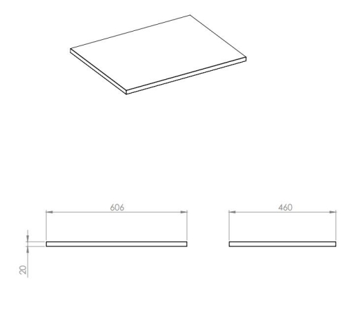 AREZZO design MARQUINA márvány mosdópult 60x46x2 cm, matt fekete AR-167480