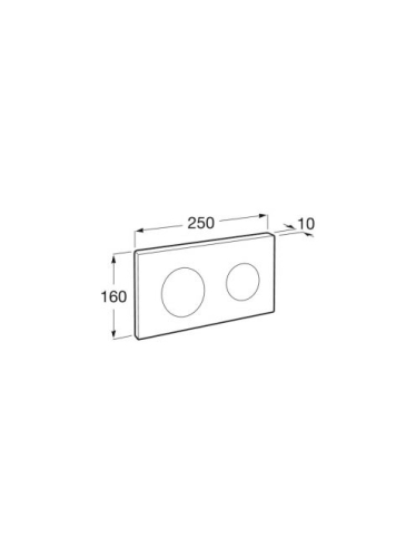 Roca PL10 DUAL kétmennyiséges nyomólap, matt fekete A890089206