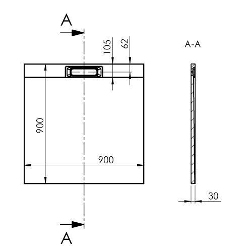 Sapho POLYSAN KAZUKO 90x90 zuhanytálca, fehér 40332