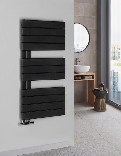 Sapho AQUALINE MILI fürdőszobai radiátor, 450x934mm, matt fekete DC606T