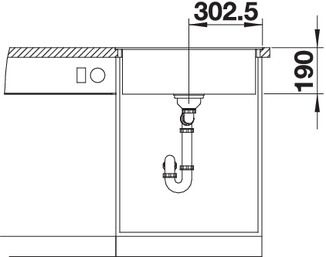 BLANCO DALAGO 6-F Silgranit munkalap szintbe építhető mosogató, törtfehér 527064 (K)